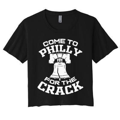 Come To P.H.I.L.L.Y For The Crack Women's Crop Top Tee