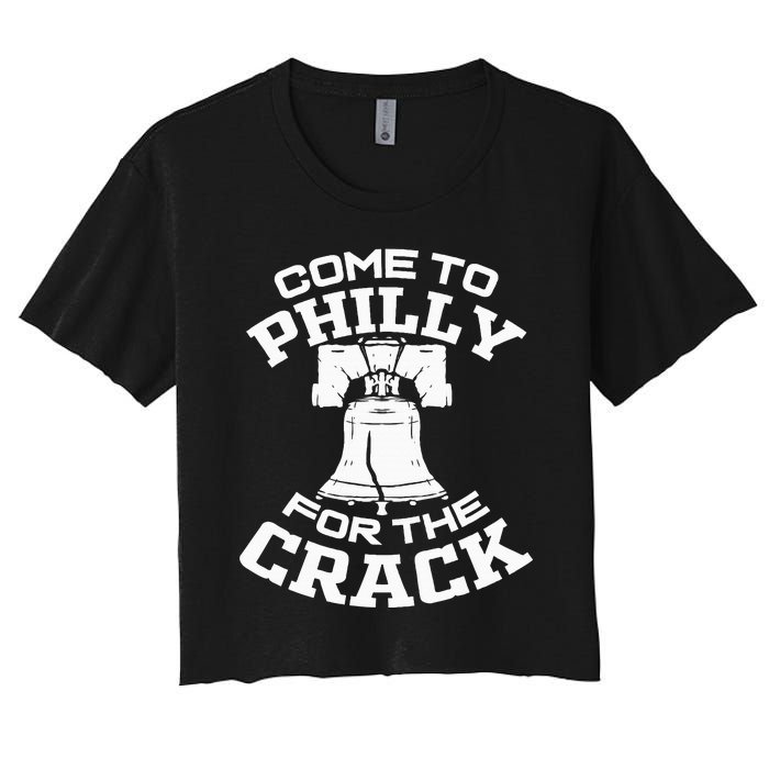 Come To P.H.I.L.L.Y For The Crack Women's Crop Top Tee