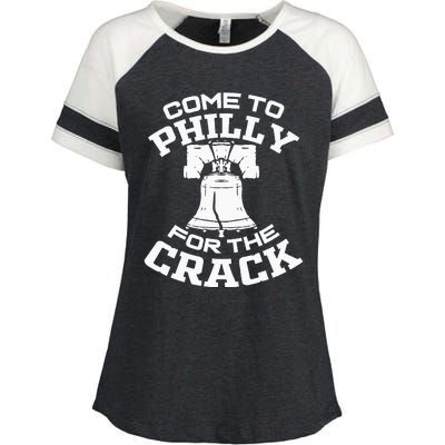 Come To P.H.I.L.L.Y For The Crack Enza Ladies Jersey Colorblock Tee