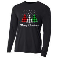 Christmas Tree Plaid Christmas Tree Merry Christmas Tree Cooling Performance Long Sleeve Crew