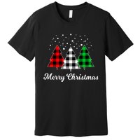 Christmas Tree Plaid Christmas Tree Merry Christmas Tree Premium T-Shirt