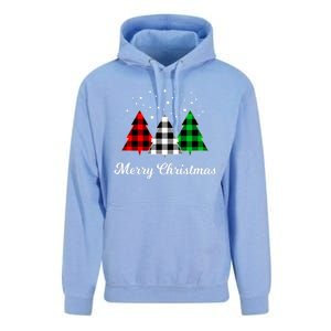 Christmas Tree Plaid Christmas Tree Merry Christmas Tree Unisex Surf Hoodie