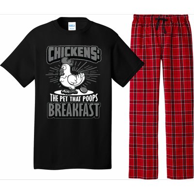 Chickens The Pet That Poops Breakfast Funny Chicken Pajama Set