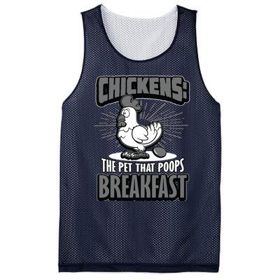 Chickens The Pet That Poops Breakfast Funny Chicken Mesh Reversible Basketball Jersey Tank