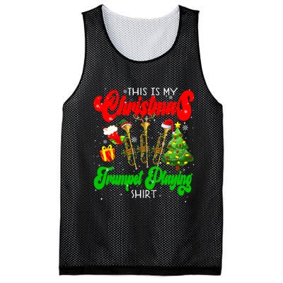 Christmas Trumpet Play Three Santa Elf Trumpets Mesh Reversible Basketball Jersey Tank