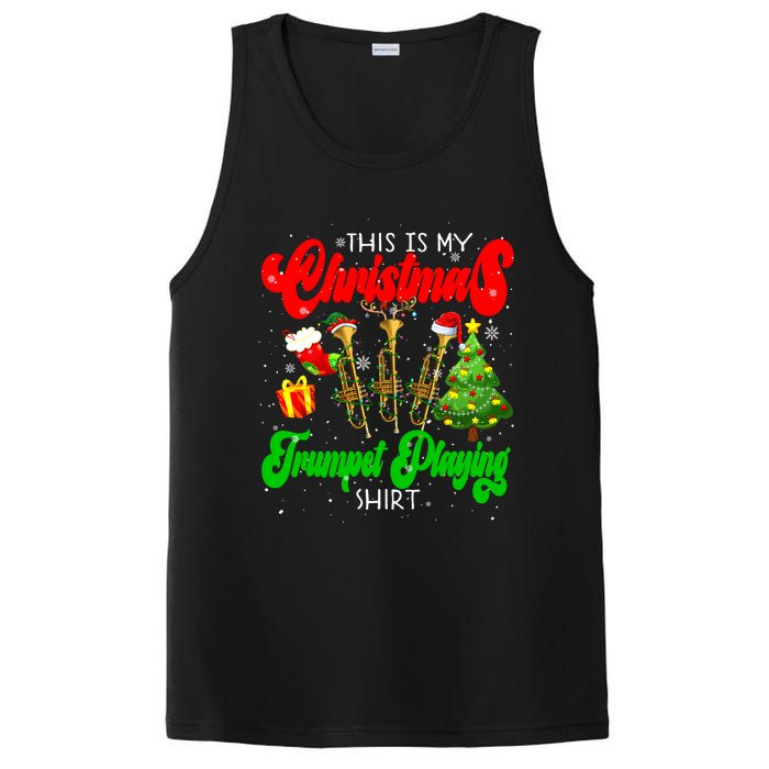 Christmas Trumpet Play Three Santa Elf Trumpets PosiCharge Competitor Tank