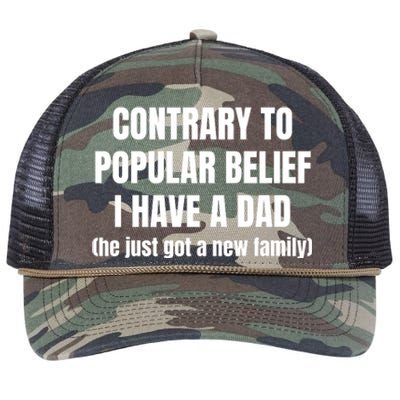 Contrary To Popular Belief I Have A Dad He Just Got A New Family Retro Rope Trucker Hat Cap