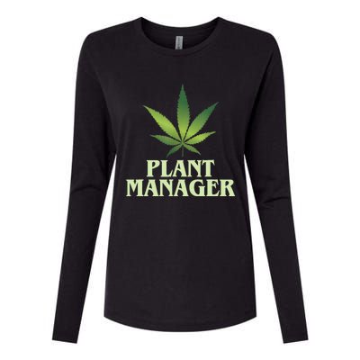 Cannabis TShirt Plant Manager Funny Marijuana Gift Womens Cotton Relaxed Long Sleeve T-Shirt