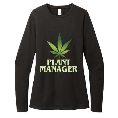 Cannabis TShirt Plant Manager Funny Marijuana Gift Womens CVC Long Sleeve Shirt