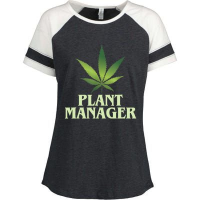 Cannabis TShirt Plant Manager Funny Marijuana Gift Enza Ladies Jersey Colorblock Tee