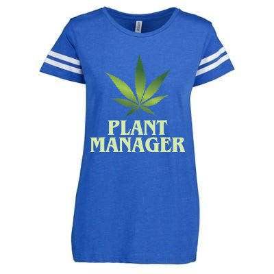 Cannabis TShirt Plant Manager Funny Marijuana Gift Enza Ladies Jersey Football T-Shirt