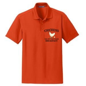 Chickens The Pet That Poops Breakfast Funny Chicken Gift Dry Zone Grid Polo