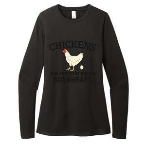 Chickens The Pet That Poops Breakfast Funny Chicken Gift Womens CVC Long Sleeve Shirt