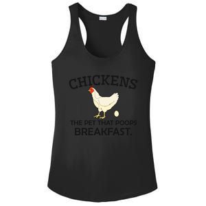 Chickens The Pet That Poops Breakfast Funny Chicken Gift Ladies PosiCharge Competitor Racerback Tank