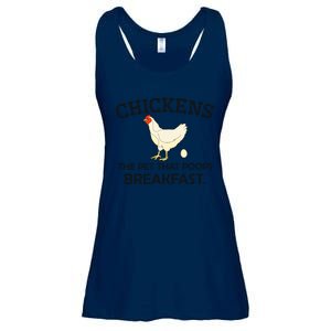 Chickens The Pet That Poops Breakfast Funny Chicken Gift Ladies Essential Flowy Tank