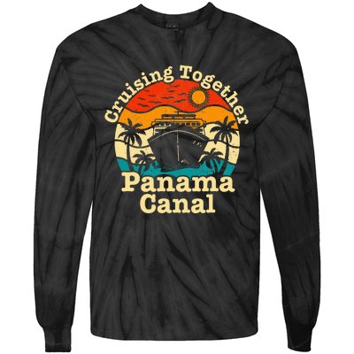 Cruising Together Panama Canal 2024 Family Trip Vacation Tie-Dye Long Sleeve Shirt