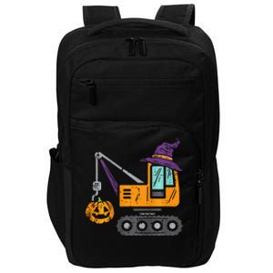 Crane Truck Pumpkin Baby Halloween Impact Tech Backpack