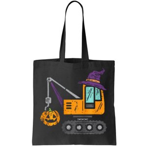 Crane Truck Pumpkin Baby Halloween Tote Bag