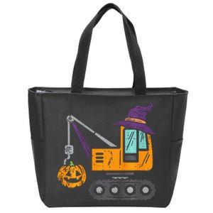 Crane Truck Pumpkin Baby Halloween Zip Tote Bag