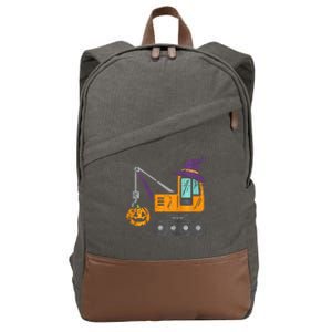 Crane Truck Pumpkin Baby Halloween Cotton Canvas Backpack