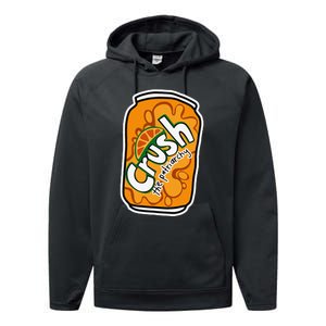 Crush The Patriarchy Cute Orange Can Support 's Rights Performance Fleece Hoodie