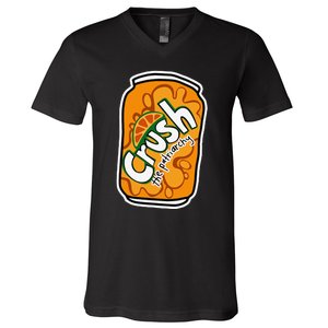 Crush The Patriarchy Cute Orange Can Support 's Rights V-Neck T-Shirt