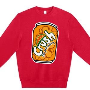 Crush The Patriarchy Cute Orange Can Support 's Rights Premium Crewneck Sweatshirt