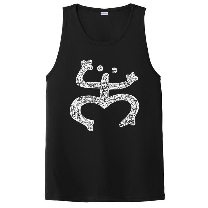 Coqui Taino Puerto Rico Flag Cities Boricua PosiCharge Competitor Tank