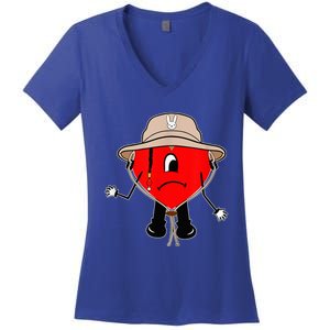 Corazon Triste Puerto Rican Titi Me Pregunto Conejo Malo Women's V-Neck T-Shirt