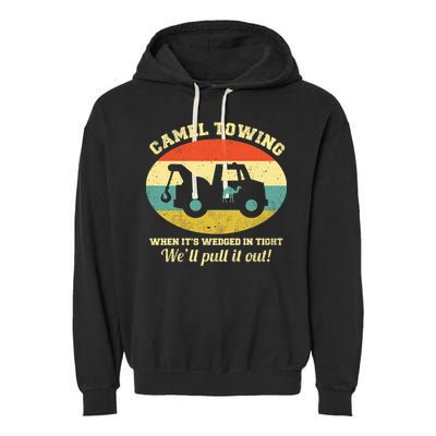 Camel Towing Retro Adult Humor Garment-Dyed Fleece Hoodie