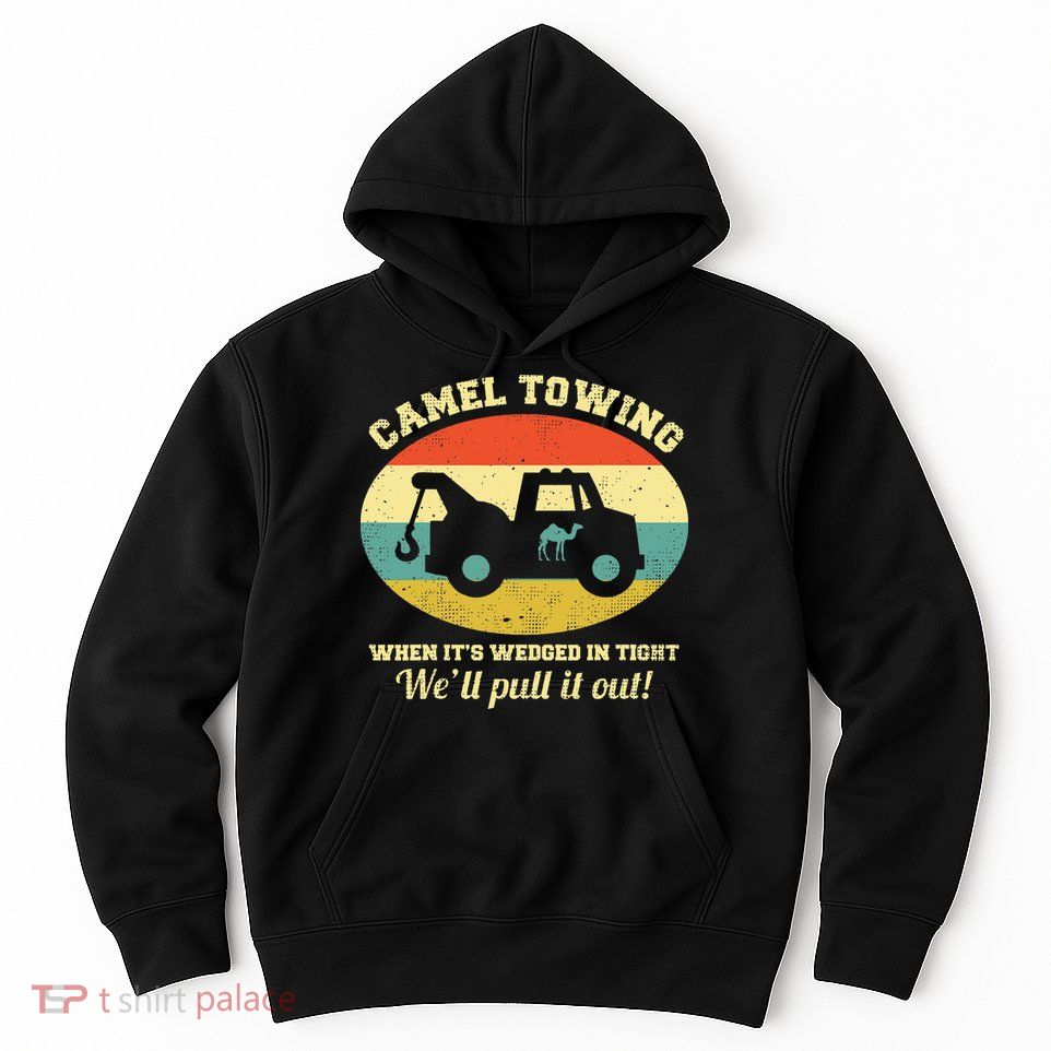 Camel Towing Retro Adult Humor Hoodie