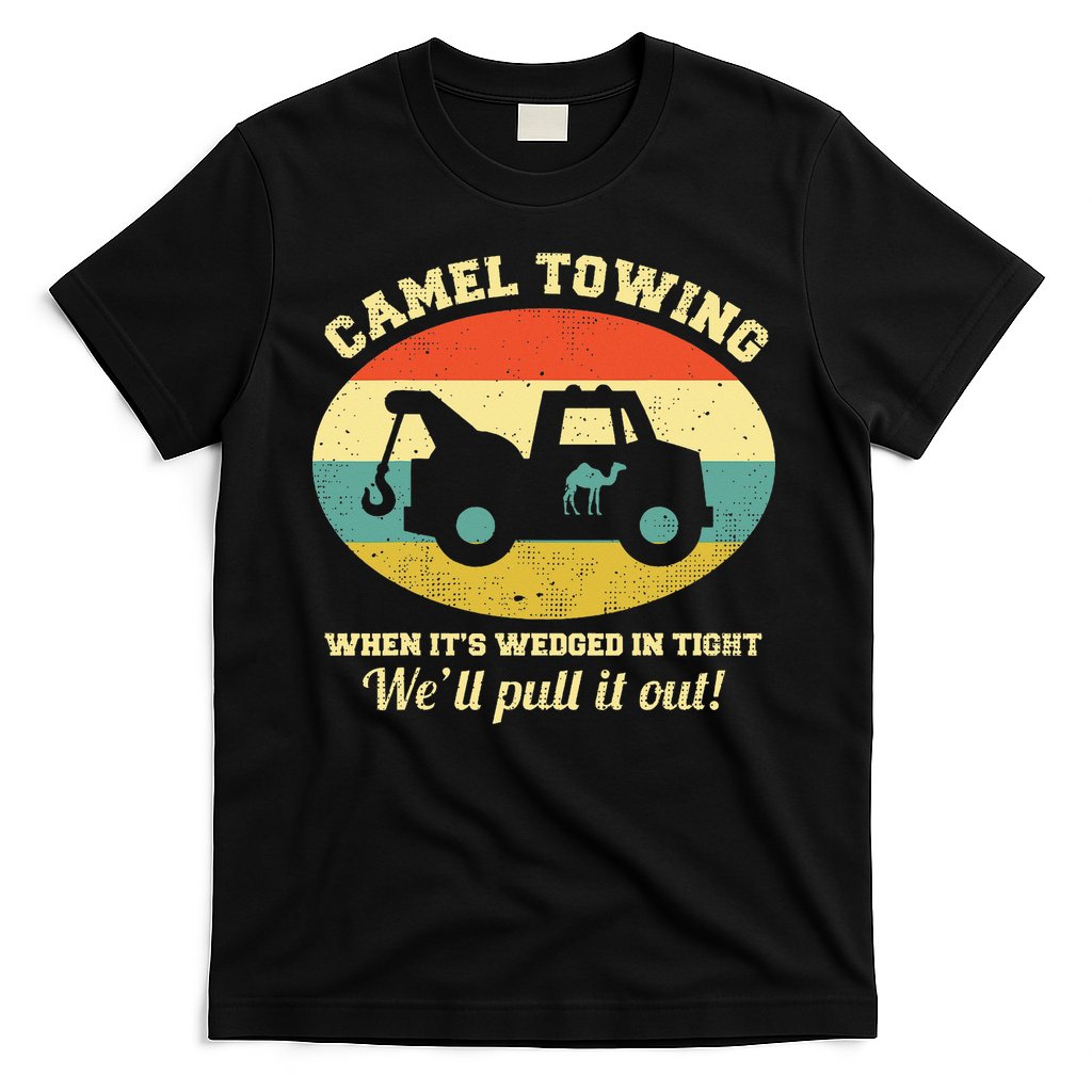 Camel Towing Retro Adult Humor T-Shirt
