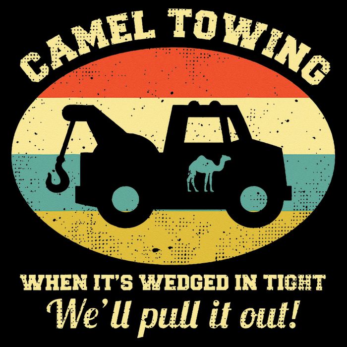 Camel Towing Retro Adult Humor Bucket Hat