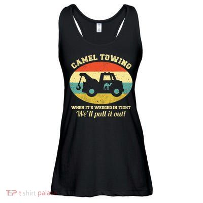 Camel Towing Retro Adult Humor Ladies Essential Flowy Tank