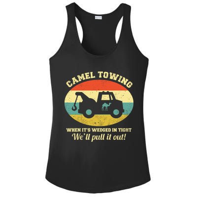 Camel Towing Retro Adult Humor Ladies PosiCharge Competitor Racerback Tank