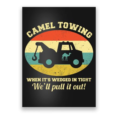 Camel Towing Retro Adult Humor Poster