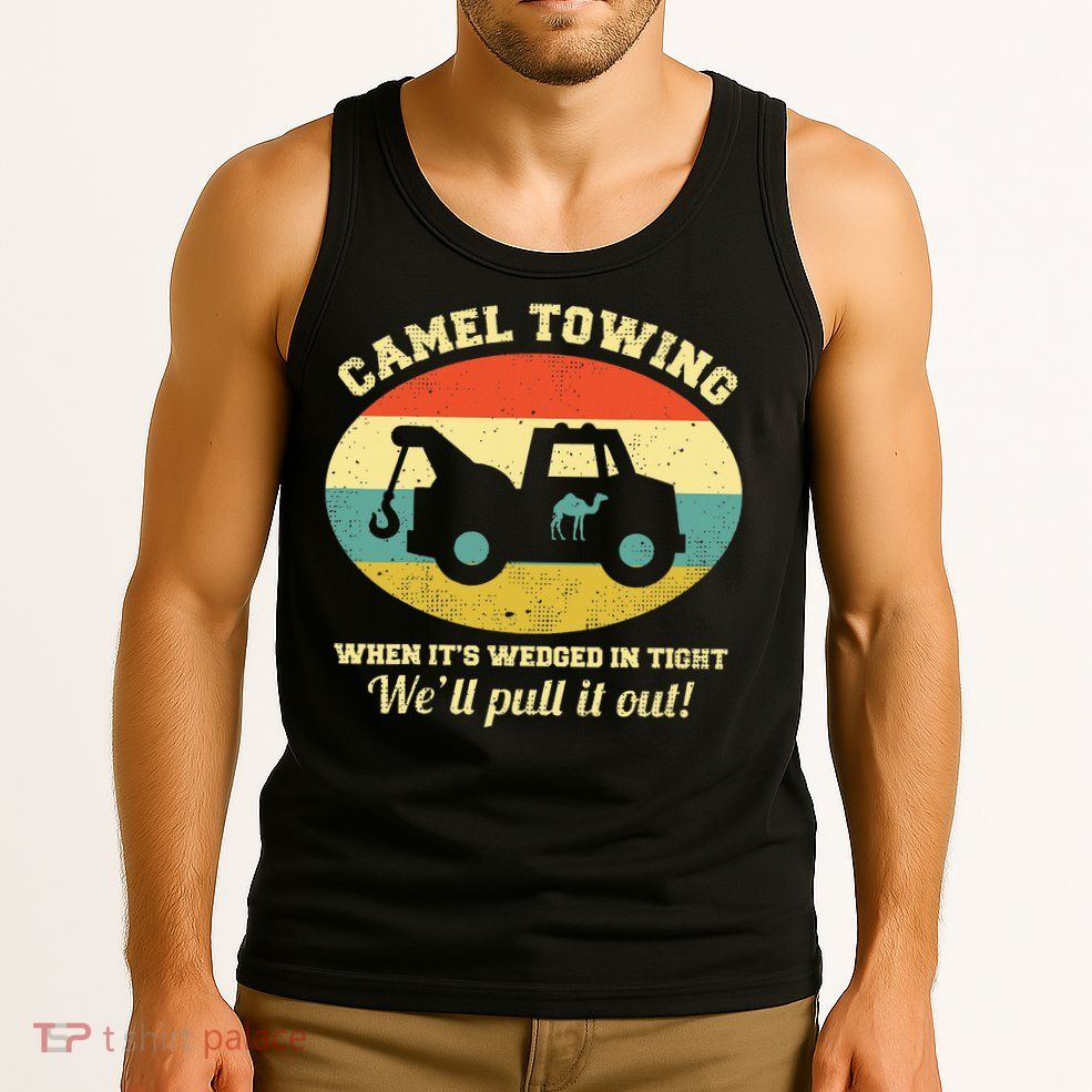 Camel Towing Retro Adult Humor Tank Top