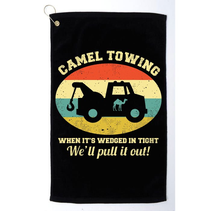 Camel Towing Retro Adult Humor Golf Towel