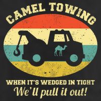 Camel Towing Retro Adult Humor Golf Towel
