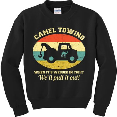 Camel Towing Retro Adult Humor Kids Sweatshirt