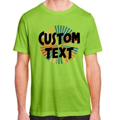 Custom Text Retro Colorful Logo Personalized Design Adult ChromaSoft Performance T-Shirt