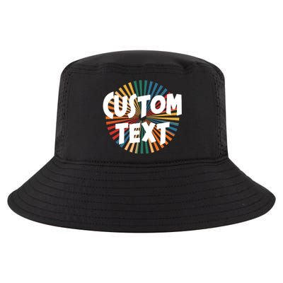 Custom Text Retro Colorful Logo Personalized Design Cool Comfort Performance Bucket Hat