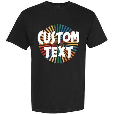 Custom Text Retro Colorful Logo Personalized Design Garment-Dyed Heavyweight T-Shirt