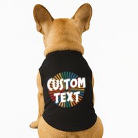 Custom Text Retro Colorful Logo Personalized Design Doggie Tank