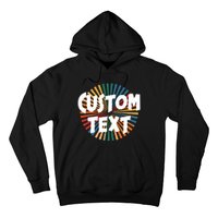 Custom Text Retro Colorful Logo Personalized Design Hoodie