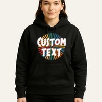 Custom Text Retro Colorful Logo Personalized Design Hoodie
