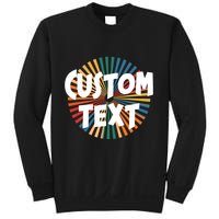Custom Text Retro Colorful Logo Personalized Design Sweatshirt