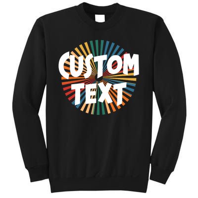 Custom Text Retro Colorful Logo Personalized Design Sweatshirt