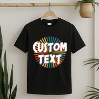 Custom Text Retro Colorful Logo Personalized Design T-Shirt