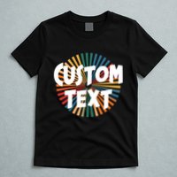 Custom Text Retro Colorful Logo Personalized Design T-Shirt
